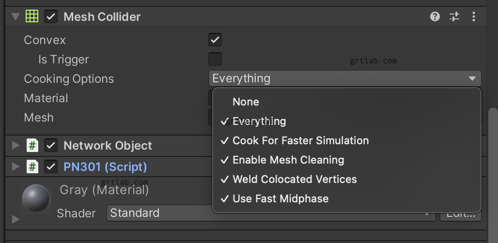 Unity Androidでcollider エラー This Mesh Collider is attached to GameObject ...